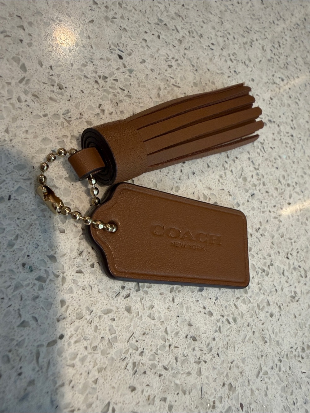 Coach Brown Leather Tassel with Tag - Picture 4 of 6